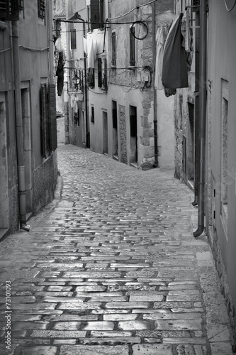 Naklejka na szafę Croatia - Rovinj - monochrome black white photo