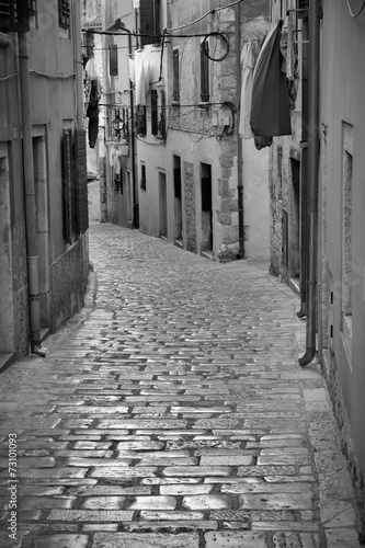 Fototapeta do kuchni Croatia - Rovinj - monochrome black white photo