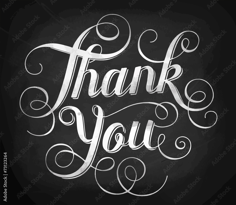 Thank you. Hand lettering Stock Vector | Adobe Stock