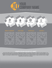 Fototapete - Modern business vector design with info about company