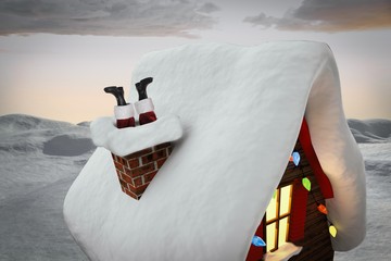 Poster - Composite image of santa claus boots