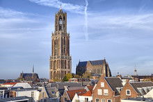 Dom Tower Of St Martin's Cathedral In Utrecht, Netherlands