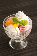 Poster - ice cream with orange