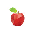 Vector abstract geometric apple. Origami style with a geometric