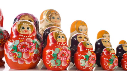 Wall Mural - Russian Matryoshka wooden dolls souvenir