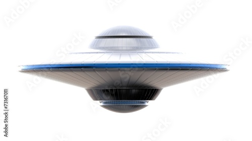 ufo isolated on white background Wallpaper Mural