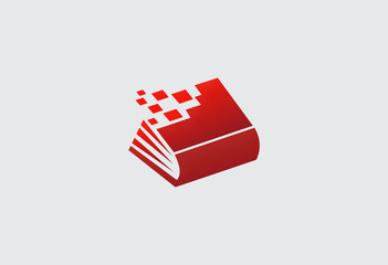 book abstract technology logo