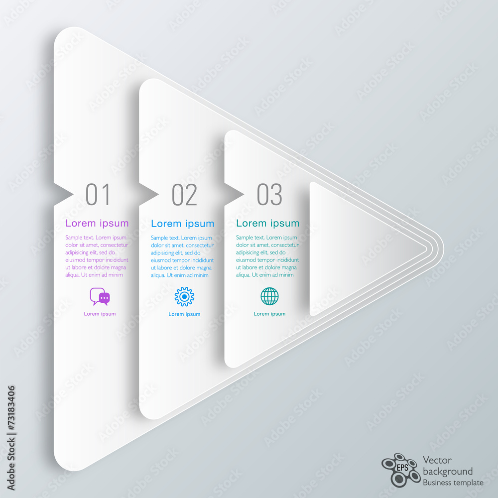 Infographics Vector Background 3-Step Process Stock Vector | Adobe Stock