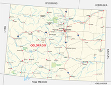 Colorado Road And National Park Map