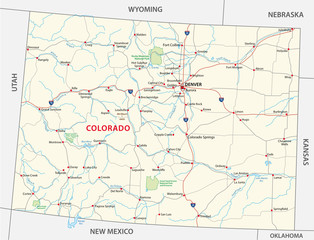 colorado road and national park map