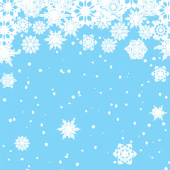 Poster - Background for Christmas and New Year with snowflakes