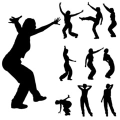 Sticker - Vector silhouette of a woman.