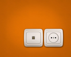 Computer and electrical outlets