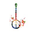 Colorful banjo design