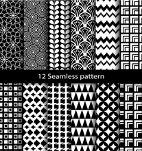 Set Geometric Seamless Patterns