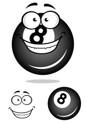 Wall Mural - Smiling number 8 billiard ball