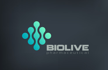 Poster - Biotechnology Molecule Atom DNA Chip Logo design