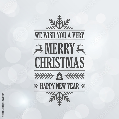 Fotografía Merry Christmas Vintage Retro Typography Lettering Design