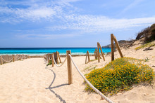 Way To Sandy Cala Agulla Beach, Majorca Island, Spain