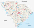 © lesniewski - south carolina road map