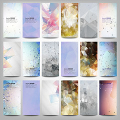 Wall Mural - big colored abstract banners set. conceptual triangle design