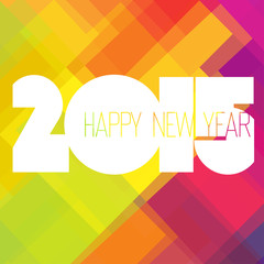 Wall Mural - 2015 Happy New Year Colorful Design Vector