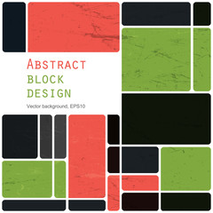 Aufkleber - Abstract retro blocks design background colorful, Vector
