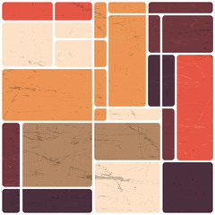 Aufkleber - Abstract retro blocks design background colorful, Vector