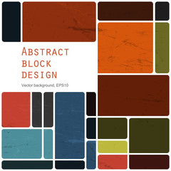 Aufkleber - Abstract retro blocks design background colorful, Vector