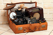 Antke Gegenstände in Koffer, Radio,Foto,Telefon
