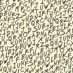 Aufkleber - Brush script seamless pattern. Vector