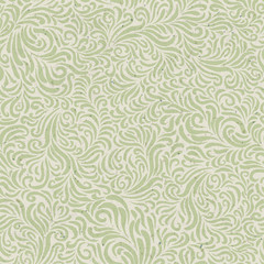 Aufkleber - Seamless floral pattern on recycled paper texture. Vector