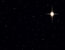 Christmas Star In Night Sky