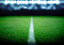 Soccer Field And The Bright Lights
