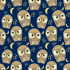 Wall Mural - owl pattern fashionable textiles