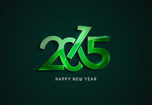 Happy New Year 2015 Text Design