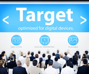 Wall Mural - Business People Target Web Design Concepts