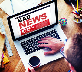 Wall Mural - Digital Online Update Bad News Concepts