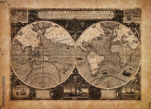 Board z aluminiowym obramowaniem Stary wyglądający ilustracja mapa vintage