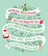 Wall Mural - christmas card design background