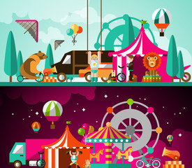 Poster - Circus day and night