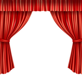 Wall Mural - Theater curtains isolated