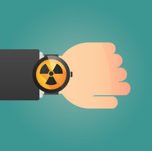 Smart Watch Icon With A Radioactivity Sign