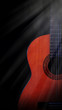 © Africa Studio - Retro guitar on black background