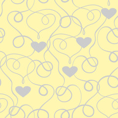 Wall Mural - seamless pattern with hearts