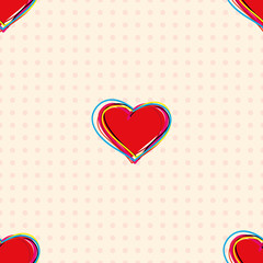 Wall Mural - heart love seamless pattern