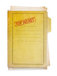Old folder with top secret stamp.
