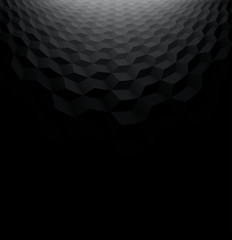 Wall Mural - Abstract perspective black background with 3d cubes