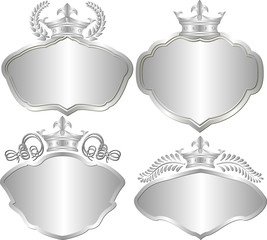 silver frames with crown