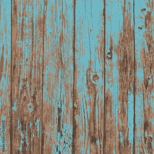 Nowoczesny obraz na płótnie Old blue realistic plank wood texture background